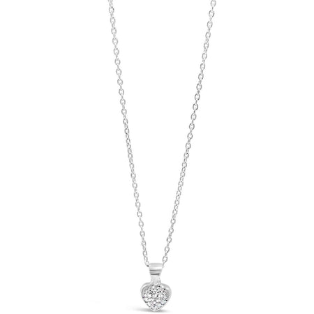 Absolute Kids Sterling Silver Small Crystal Heart Pendant & Chain