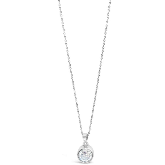 Absolute Kids Sterling Silver Small Crystal Pendant & Chain