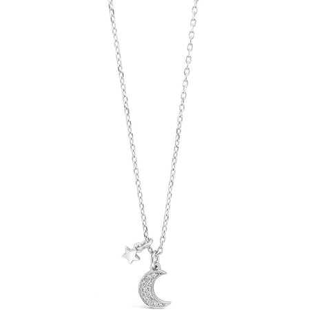 Absolute Kids Sterling Silver Small Moon Necklace