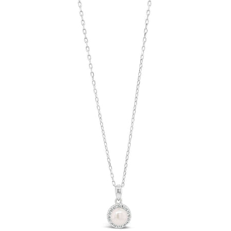 Absolute Kids Sterling Silver Small Pearl Pendant & Chain