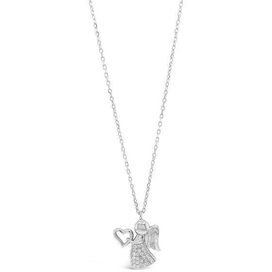 Absolute Kids Sterling Silver Sparkle Angel Necklace