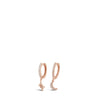 Absolute Rose Gold Hoop Earrings - Moon & Star Charm