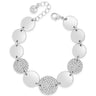 Absolute Silver Glam Disc Bracelet