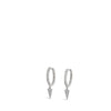 Absolute Silver Hoop Earrings - Spike Charm