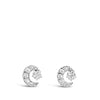 Absolute Silver Moon & Star Stud Earrings