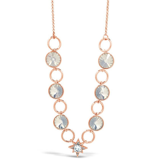 Absolute Rose Gold & White Opal Star Necklace