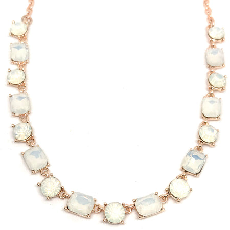 Absolute Rose Gold & White Opal Necklace