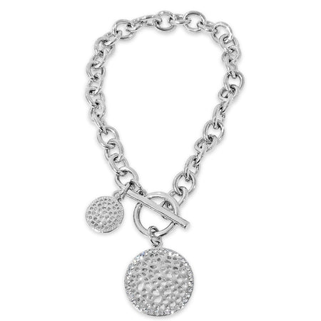 Absolute Silver Circle Disc Bracelet