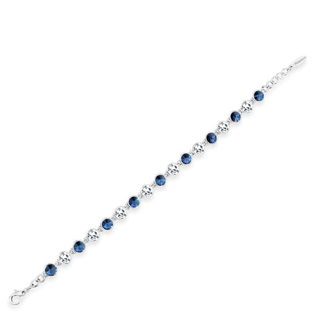 Absolute Silver & Blue Cubic Zircona Bracelet
