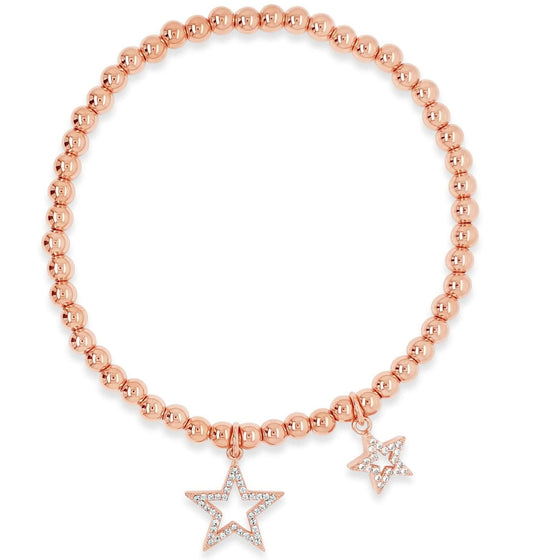 Absolute Rose Gold Double Star Bracelet b2131rs