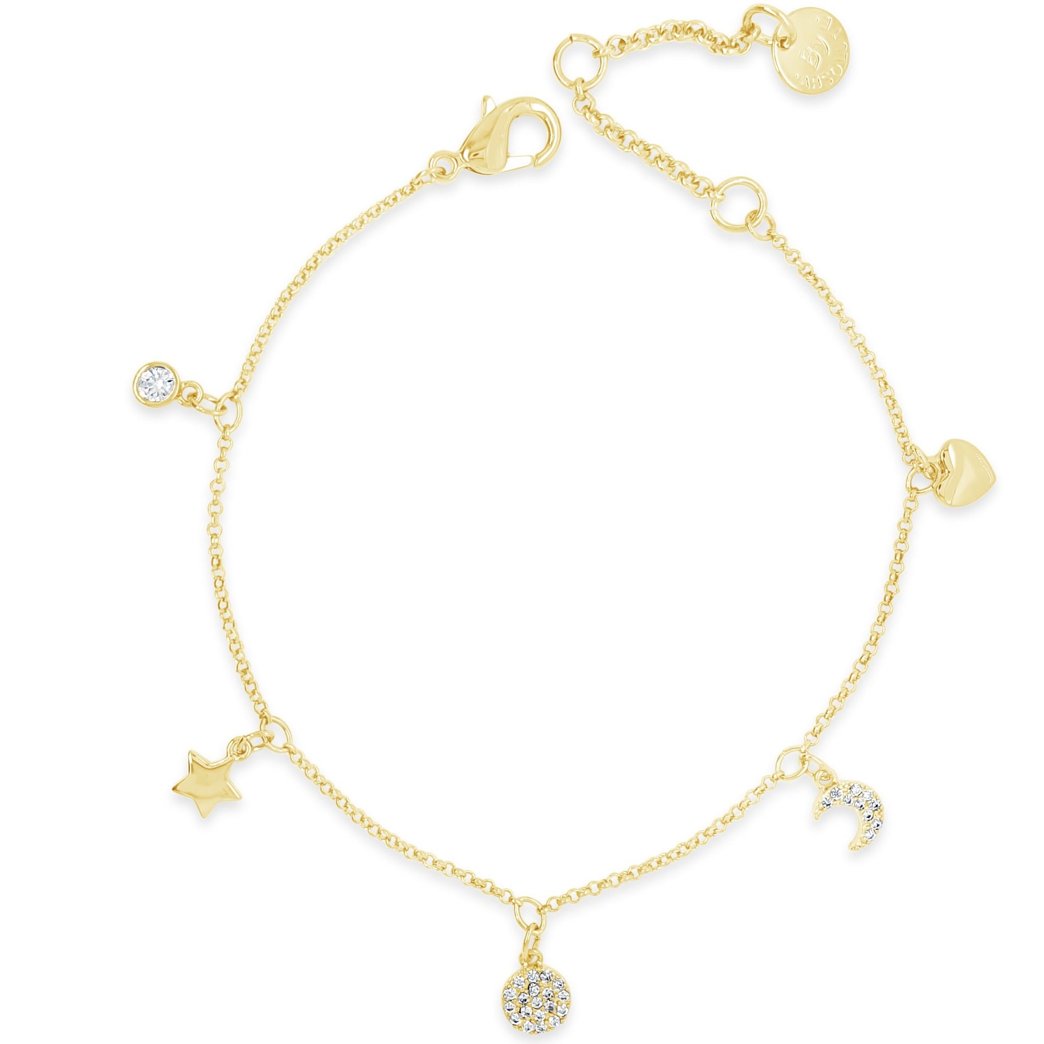 Absolute Moon & Star Bracelet - Gold – Bejeweled At Soul
