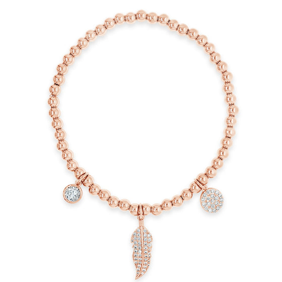 Absolute Floaty Feather Bracelet - Rose Gold