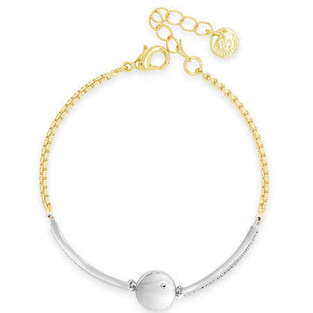 Absolute two Tone Disc Bracelet