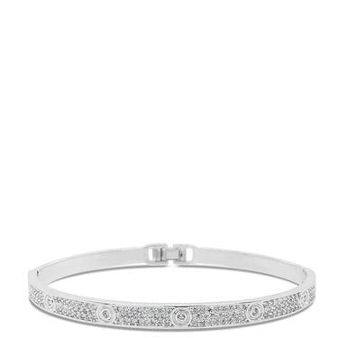 BA223SL Absolute Silver Diamonte Bangle