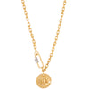 Rebecca Gold Lotus Flower Disc Necklace