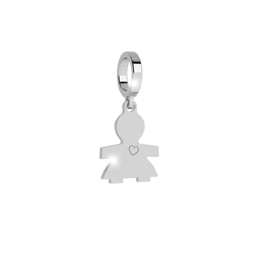 Rebecca My World Silver Girl Charm