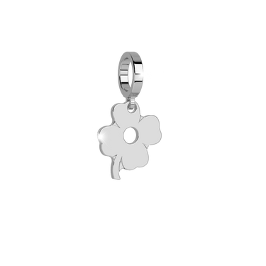 Rebecca My World Silver Lucky Clover Charm