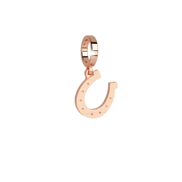 Rebecca My World Rose Gold Lucky Horseshoe Charm