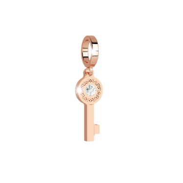 Rebecca My World Rose Gold Key Charm