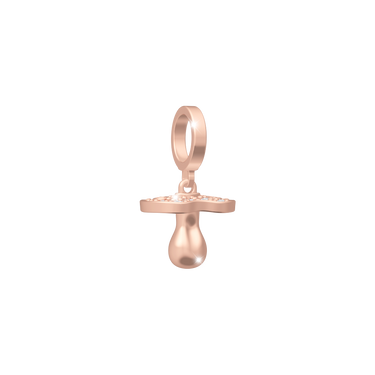 Rebecca My World Rose Gold Pacifier Charm