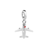 Rebecca My World Silver Aeroplane Charm
