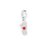 Rebecca My World Silver Footprint Charm