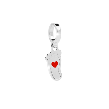 Rebecca My World Silver Footprint Charm