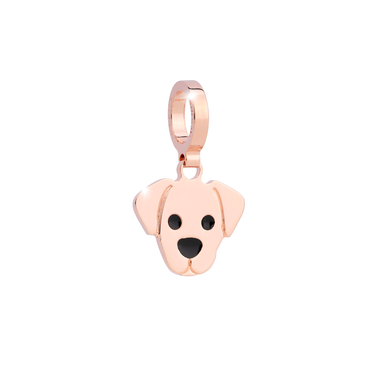 Rebecca My World Rose Gold Puppy Dog Charm