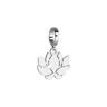 Rebecca My World Silver Lotus Flower Charm