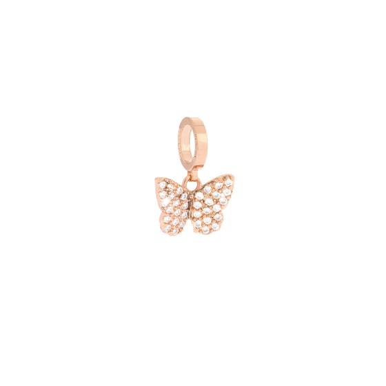 Rebecca Rose Gold Butterfly Charm