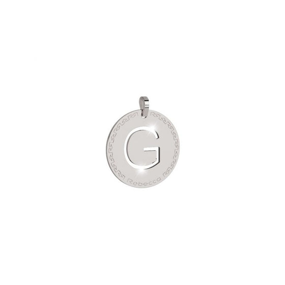Rebecca My World Silver Large Initial Charm