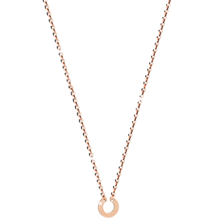 Rebecca My World Rose Gold Horseshoe Necklace - Longer Length