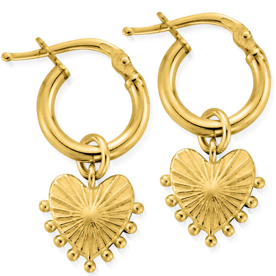 ChloBo Glowing Beauty Hoop Earrings - Gold