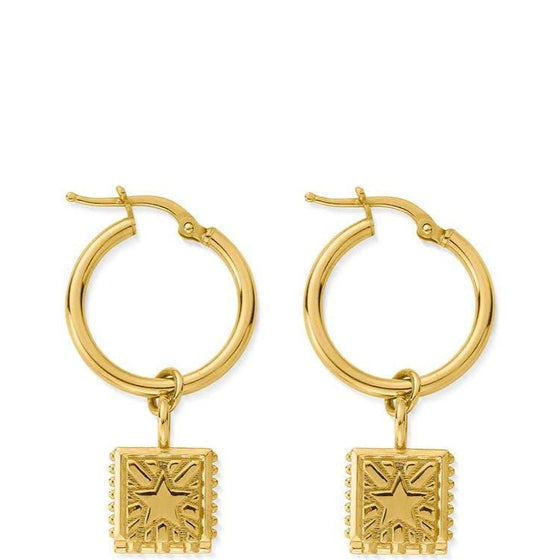 ChloBo Gold Celestial Wonderer Hoop Earrings