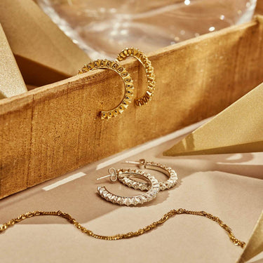 ChloBo Gold Moonbeam Hoop Earrings