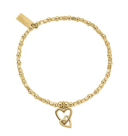 ChloBo Interlocking Love Heart Bracelet Gold