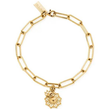 ChloBo Link Chain Balance and Harmony Bracelet - Gold