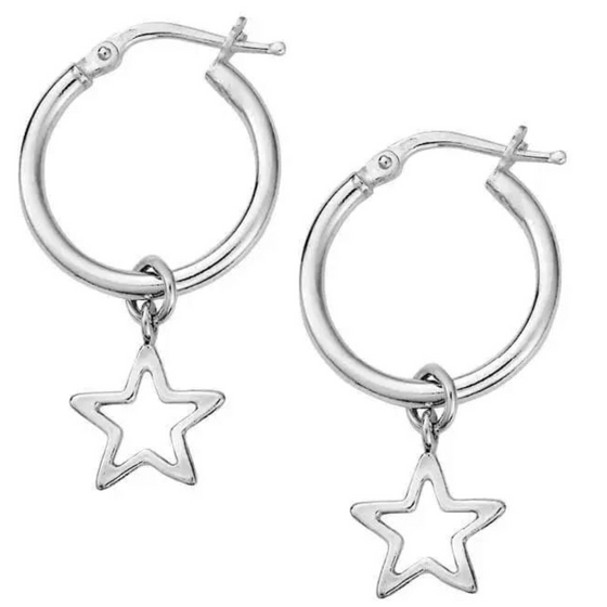 ChloBo Open Star Hoop Earrings