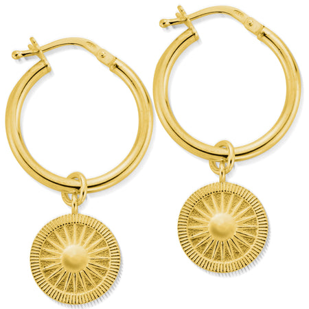 ChloBo Sun Catcher Hoop Earrings - Gold