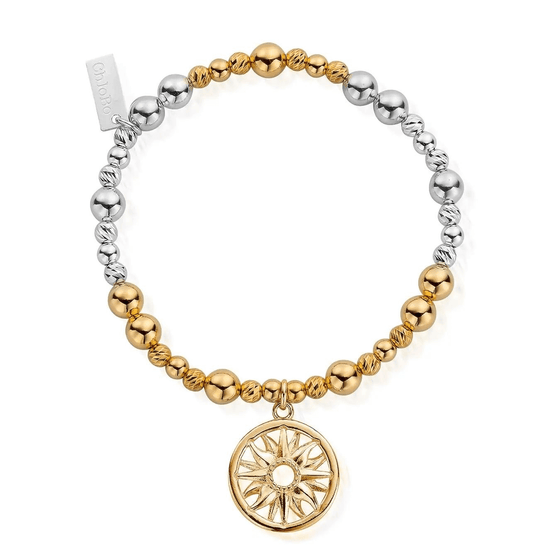 ChloBo Sun Mandala Bracelet - Gold & Silver