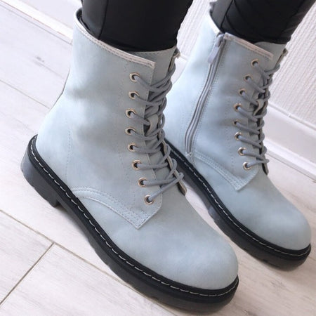 Pale Blue Doc Boots