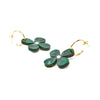 TooLally Daisy Hoop Earrings - Emerald