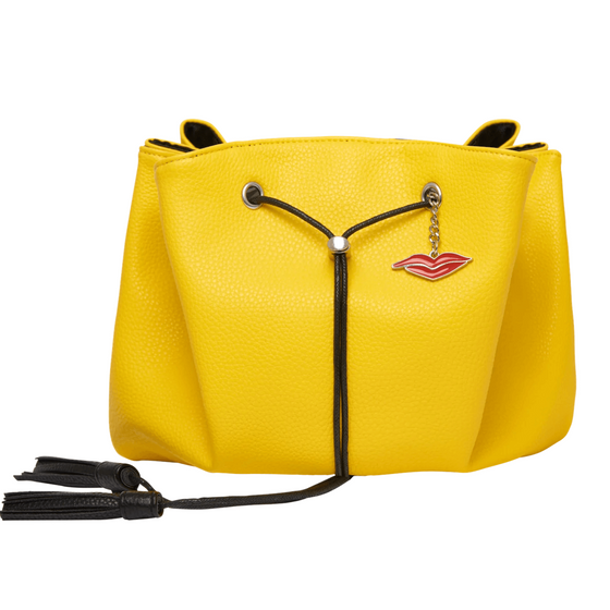 Donna May Vegan Drawstring Bag - Yellow
