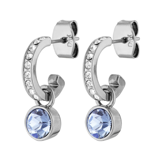 Dyrberg Kern Dessa Earrings - Silver - Light Blue