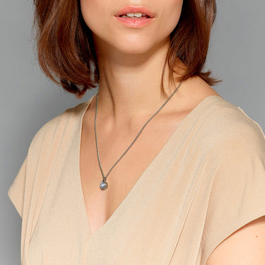 Dyrberg Kern Ette Silver Necklace - Light Sapphire