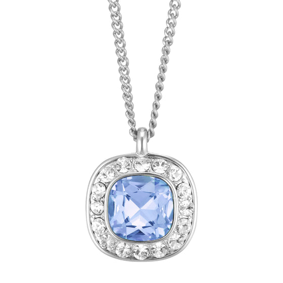 Dyrberg Kern Kelly Silver Necklace- Light Blue