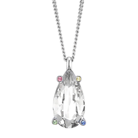 Dyrberg Kern Roctar Silver Necklace - Crystal