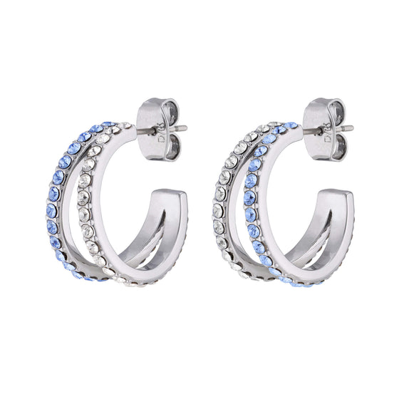 Dyrberg Kern Twinnie Earrings - Silver - Light Blue