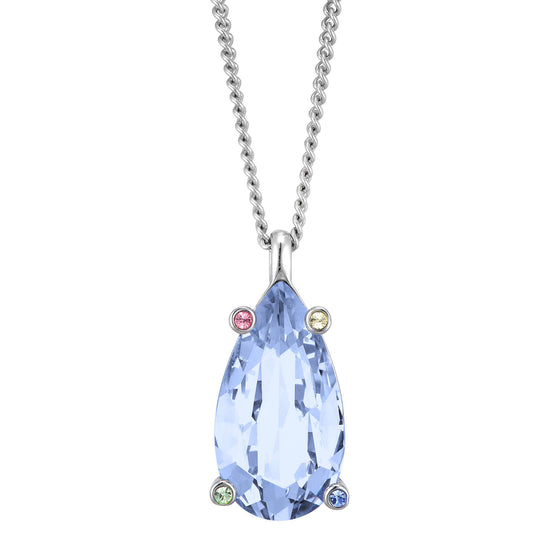 Dyrberg Kern Roctar Silver Necklace- Light Blue