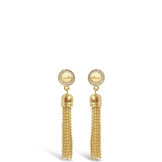 Absolute Beaded Tassel Gold Earrings E1056gl
